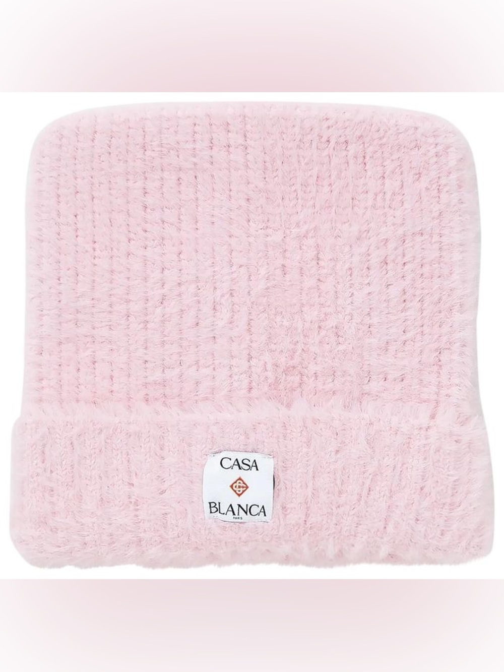 CASABLANCA Soft Pink Fuzzy Beanie NWT